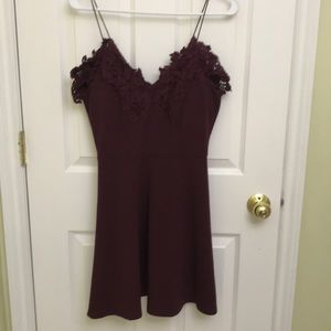 burgundy cute formal dress